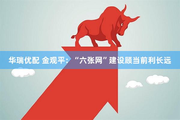 华瑞优配 金观平：“六张网”建设顾当前利长远